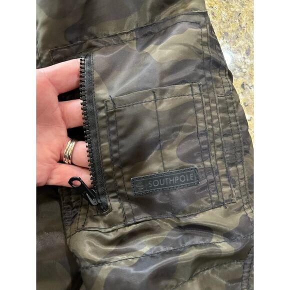 Southpole VINTAGE Y2K Camo Army Zip Up Bomber Puffer Jacket Men’s Size Medium - Picture 7 of 13